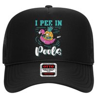 I Pee In Pools Swimming Joke Peeing In Public Pools Trucker Hat