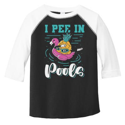 I Pee In Pools Swimming Joke Peeing In Public Pools Toddler Fine Jersey T-Shirt