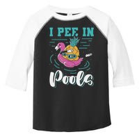 I Pee In Pools Swimming Joke Peeing In Public Pools Toddler Fine Jersey T-Shirt