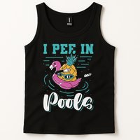 I Pee In Pools Swimming Joke Peeing In Public Pools Tank Top
