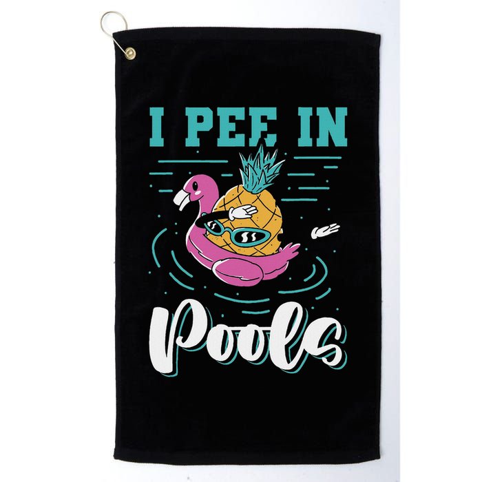 I Pee In Pools Swimming Joke Peeing In Public Pools Golf Towel