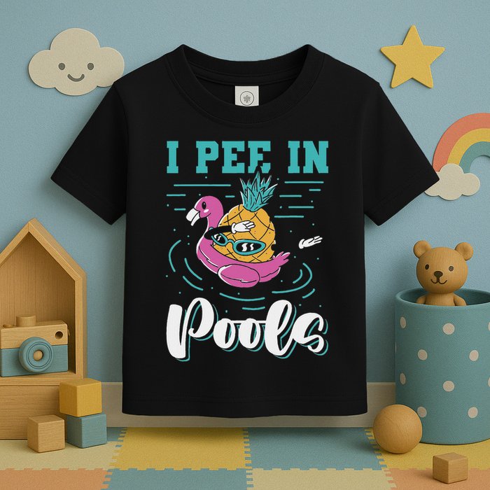 I Pee In Pools Swimming Joke Peeing In Public Pools Toddler T-Shirt