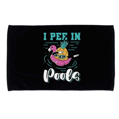 I Pee In Pools Swimming Joke Peeing In Public Pools Microfiber Hand Towel
