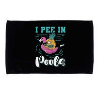 I Pee In Pools Swimming Joke Peeing In Public Pools Microfiber Hand Towel