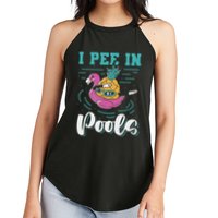 I Pee In Pools Swimming Joke Peeing In Public Pools Women's Perfect Tri Rocker Tank