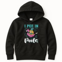 I Pee In Pools Swimming Joke Peeing In Public Pools Kids Hoodie