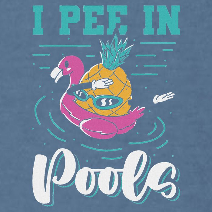 I Pee In Pools Swimming Joke Peeing In Public Pools Garment-Dyed Sweatshirt