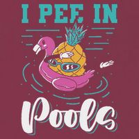 I Pee In Pools Swimming Joke Peeing In Public Pools 16oz Travel Tumbler