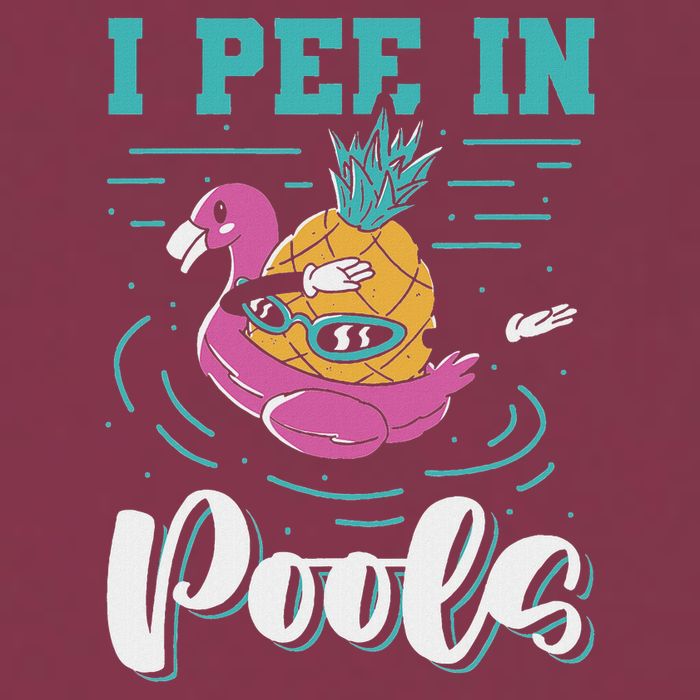 I Pee In Pools Swimming Joke Peeing In Public Pools 16oz Travel Tumbler