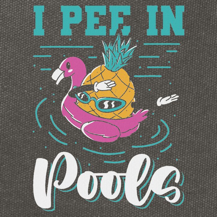 I Pee In Pools Swimming Joke Peeing In Public Pools Cotton Canvas Backpack
