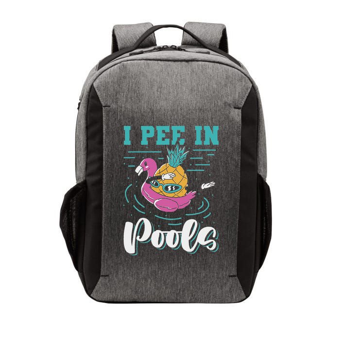 I Pee In Pools Swimming Joke Peeing In Public Pools Vector Backpack