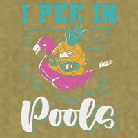 I Pee In Pools Swimming Joke Peeing In Public Pools Garment-Dyed Women's Muscle Tee