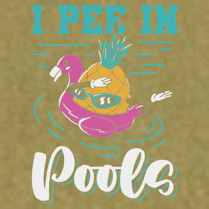 I Pee In Pools Swimming Joke Peeing In Public Pools Garment-Dyed Women's Muscle Tee