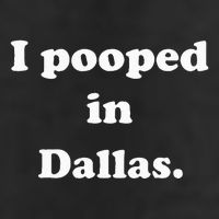 I Pooped In Dallas Texas Funny Pooping Joke Large Microfiber Waffle Golf Towel