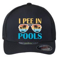 I Pee In Pools Funny Jokes Sarcastic Sayings Flexfit Unipanel Trucker Cap