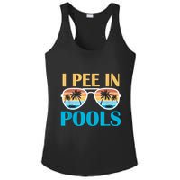 I Pee In Pools Funny Jokes Sarcastic Sayings Ladies PosiCharge Competitor Racerback Tank