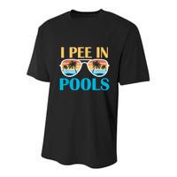 I Pee In Pools Funny Jokes Sarcastic Sayings Youth Performance Sprint T-Shirt