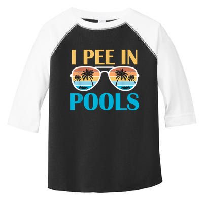 I Pee In Pools Funny Jokes Sarcastic Sayings Toddler Fine Jersey T-Shirt