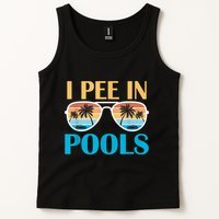 I Pee In Pools Funny Jokes Sarcastic Sayings Tank Top
