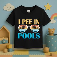 I Pee In Pools Funny Jokes Sarcastic Sayings Toddler T-Shirt