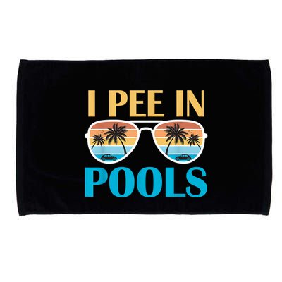 I Pee In Pools Funny Jokes Sarcastic Sayings Microfiber Hand Towel