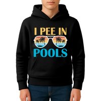 I Pee In Pools Funny Jokes Sarcastic Sayings Kids Hoodie