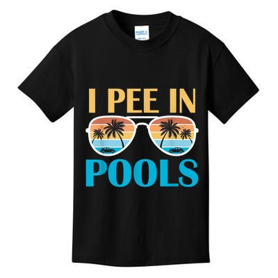 I Pee In Pools Funny Jokes Sarcastic Sayings Kids T-Shirt