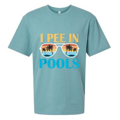 I Pee In Pools Funny Jokes Sarcastic Sayings Sueded Cloud Jersey T-Shirt