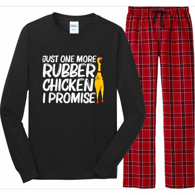 I Promise Just One More Rubber Chicken Funny Long Sleeve Pajama Set