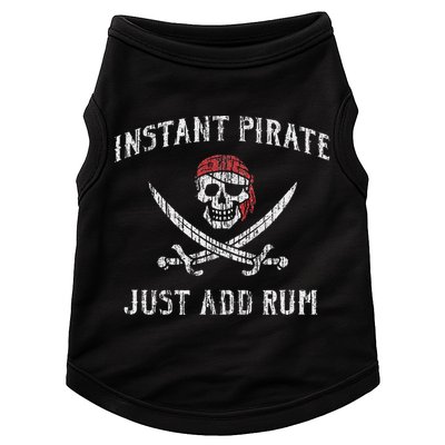 Instant Pirate Just Add Rum Funny Doggie Tank