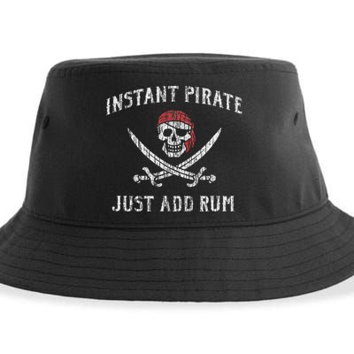 Instant Pirate Just Add Rum Funny Sustainable Bucket Hat