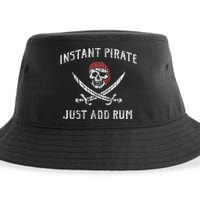 Instant Pirate Just Add Rum Funny Sustainable Bucket Hat