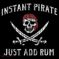 Instant Pirate Just Add Rum Funny Poster