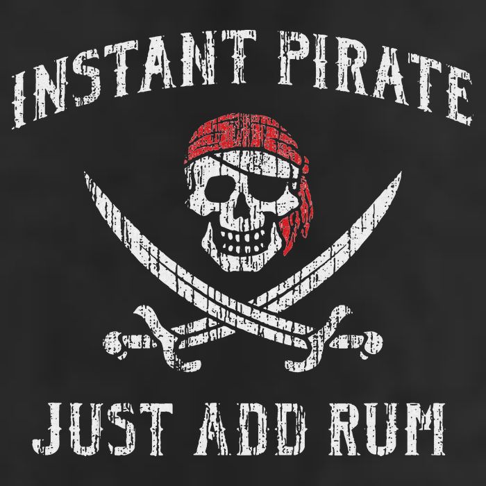 Instant Pirate Just Add Rum Funny 25L Jumbo Tote
