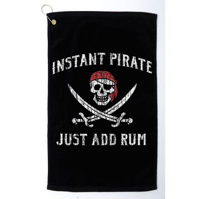 Instant Pirate Just Add Rum Funny Golf Towel