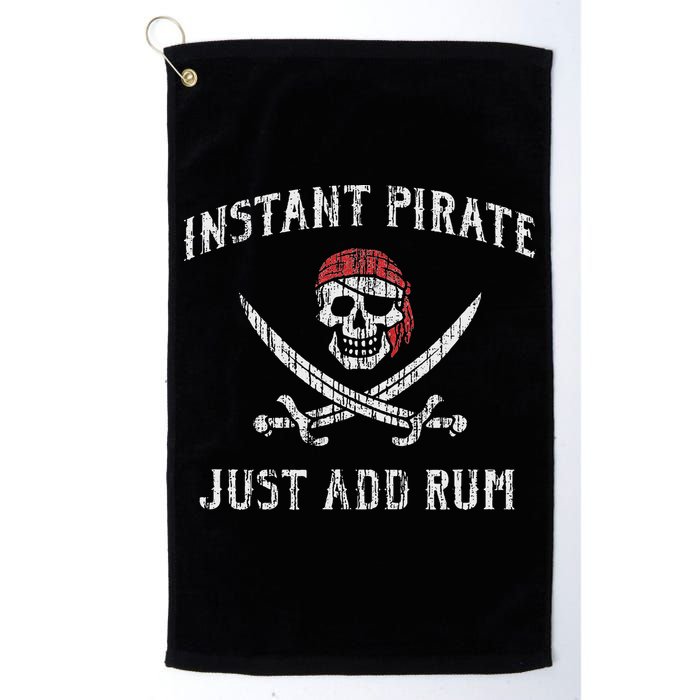 Instant Pirate Just Add Rum Funny Golf Towel