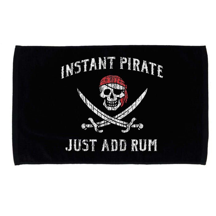 Instant Pirate Just Add Rum Funny Microfiber Hand Towel