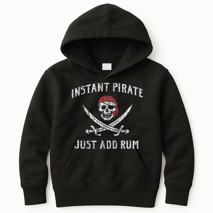 Instant Pirate Just Add Rum Funny Kids Hoodie