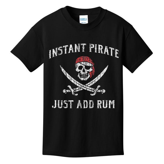 Instant Pirate Just Add Rum Funny Kids T-Shirt