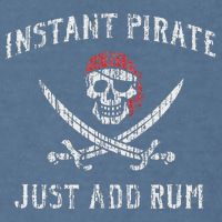 Instant Pirate Just Add Rum Funny Garment-Dyed Sweatshirt