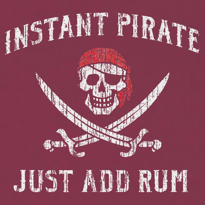 Instant Pirate Just Add Rum Funny 16oz Travel Tumbler