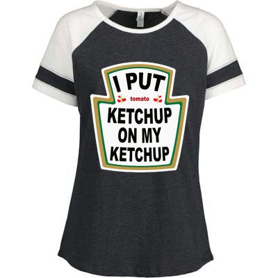 I Put K.E.T.Ch.U.P On Funny Tomato Enza Ladies Jersey Colorblock Tee