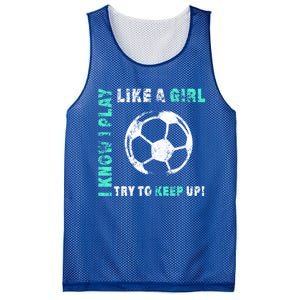 I Play Like A Cool Soccer Player Gift Mesh Reversible Basketball Jersey Tank