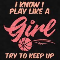 I PLay Like Basketball Cute Player Baller Ladies PosiCharge Tri-Blend Wicking Tank