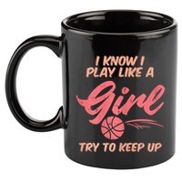 I PLay Like Basketball Cute Player Baller 11oz C Handle Ceramic Mug