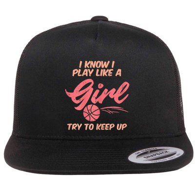 I PLay Like Basketball Cute Player Baller Flatbill Hat