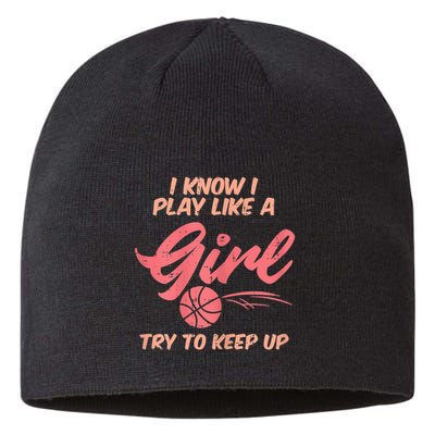 I PLay Like Basketball Cute Player Baller Sustainable Beanie
