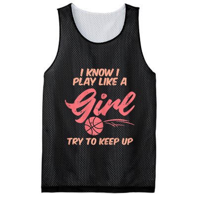I PLay Like Basketball Cute Player Baller Mesh Reversible Basketball Jersey Tank