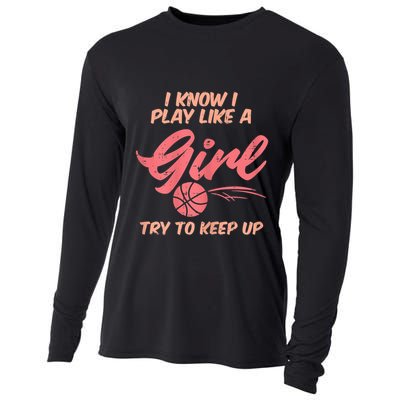 I PLay Like Basketball Cute Player Baller Cooling Performance Long Sleeve Crew