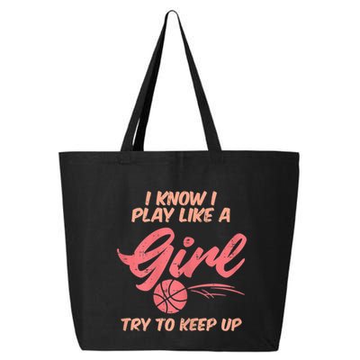 I PLay Like Basketball Cute Player Baller 25L Jumbo Tote